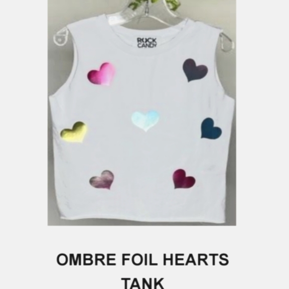 Rock Candy foil heart Tank top - Picture 1 of 2